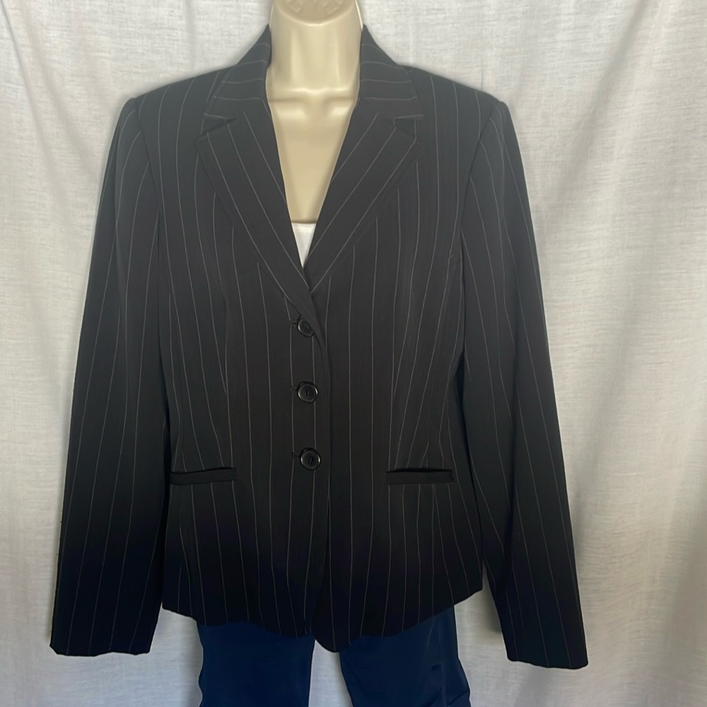 Rafaela size 8 black pin stripe suit